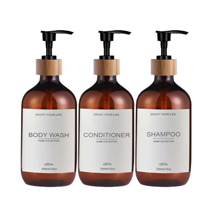 Chic 500ml Soap and Shampoo Dispenser Set