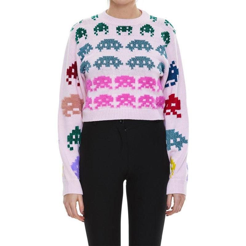Design Contrast Jacquard Versatile Pullover Sweater - Trendha