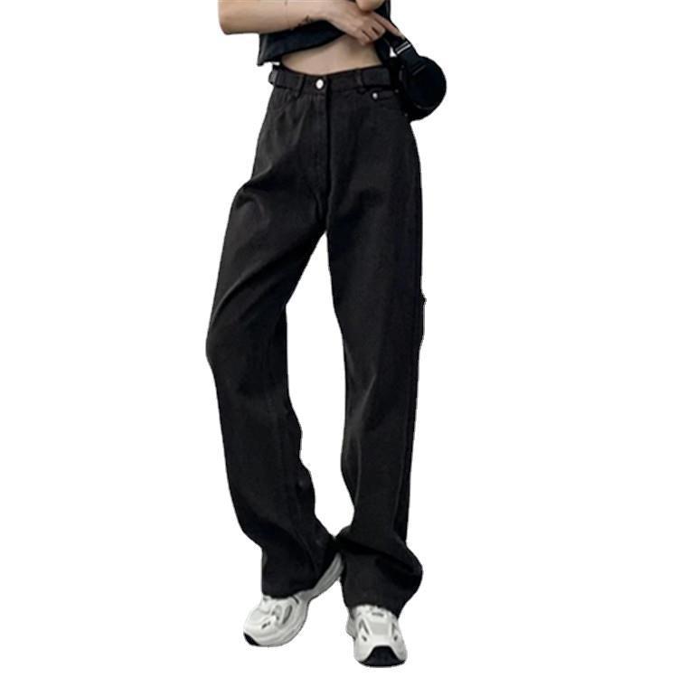 Design Personality Adjustable Buckle Straight-leg Pants Women's Loose - Trendha