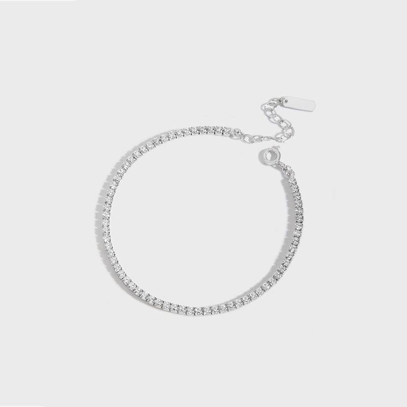 Design Sense Geometric Versatility Sparkling Ring Diamond Bracelet Sterling Silver - Trendha