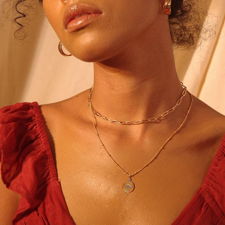 Devil's Eye Pendant Fashion Necklace - Trendha