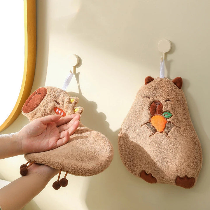 Cute Capybara Hanging Hand Towel