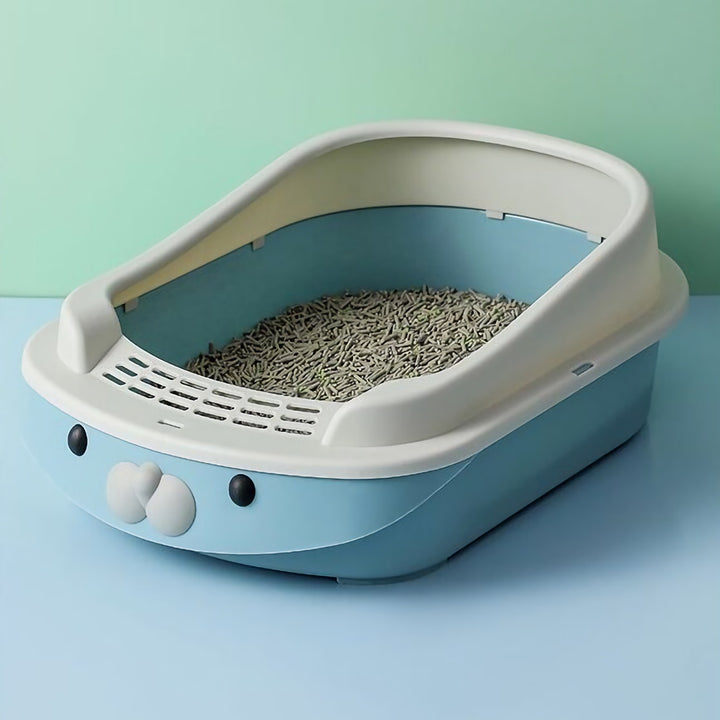 Oversized Semi-Enclosed Cat Litter Box