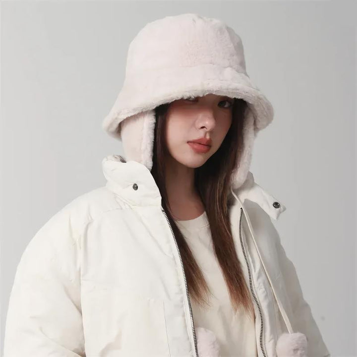 Women's Winter Warm Bucket Hat with Ear Protection