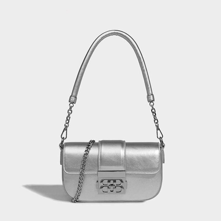 Elegant Silver Shoulder & Crossbody Bag for Women