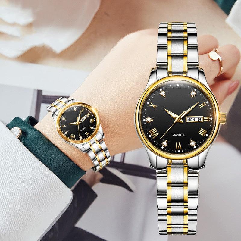 Diamond Embedded Fashion Waterproof Luminous Quartz Watch - Trendha