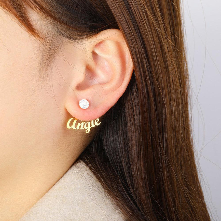 DIY Custom Name Earrings Can Be Customized In English - Trendha
