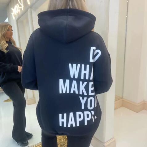 Do What Makes You Happy Hoodie - Trendha