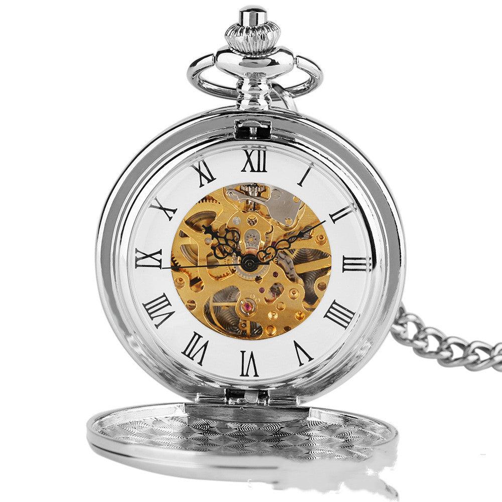 Double Open Cover Classic Simple Retro Pocket Watch For Men And Women - Trendha