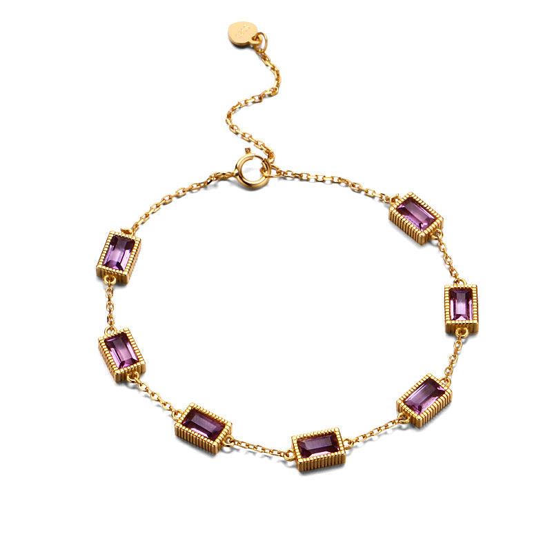 Dream Come True Faceted Natural Crystal Bracelet Female - Trendha