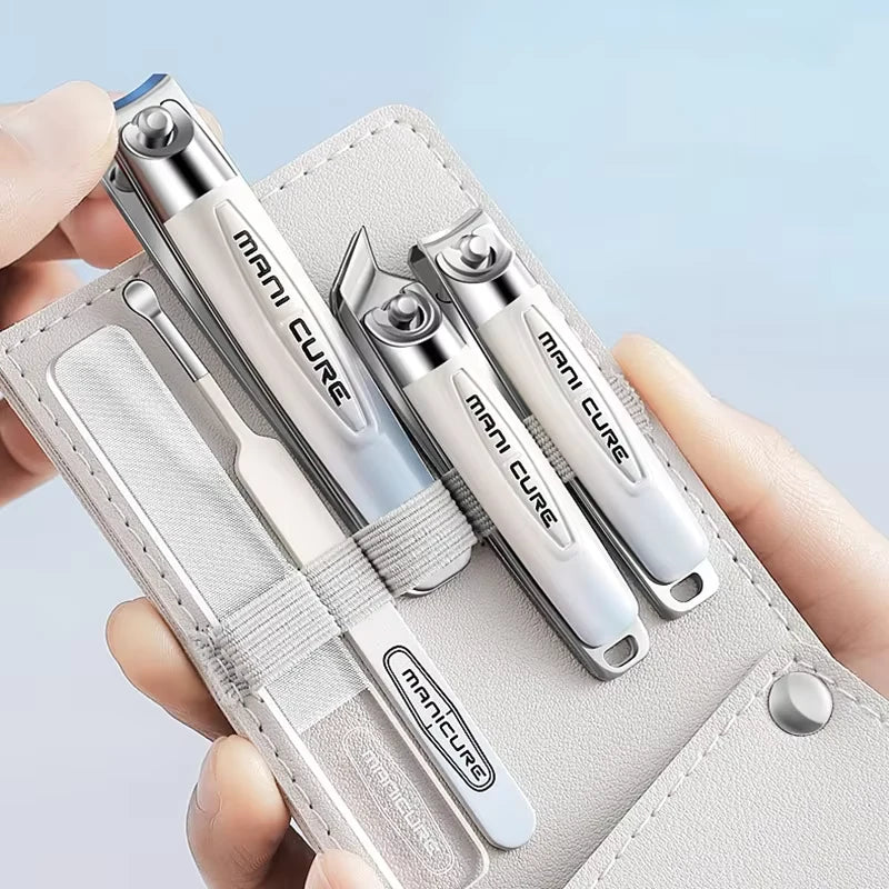 5-Piece Stainless Steel Nail Clippers Set for Manicure & Pedicure