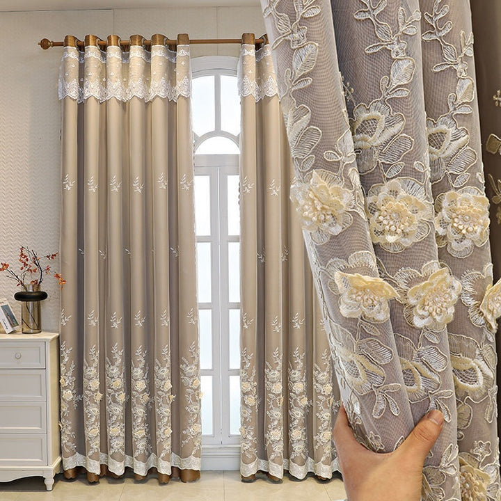 Bedroom Shading Wedding Home Double Open Curtain Finished Set