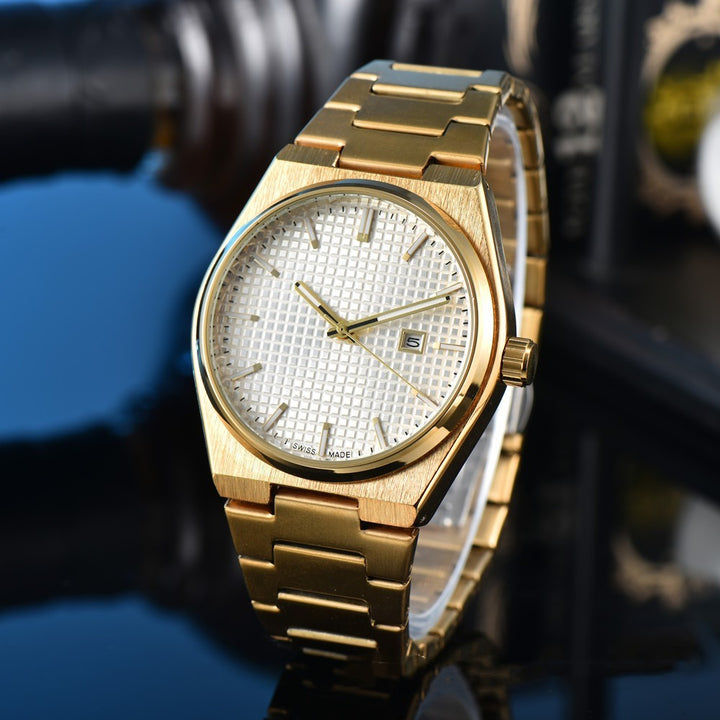 Business Casual Steel Belt Quartz Watch Men