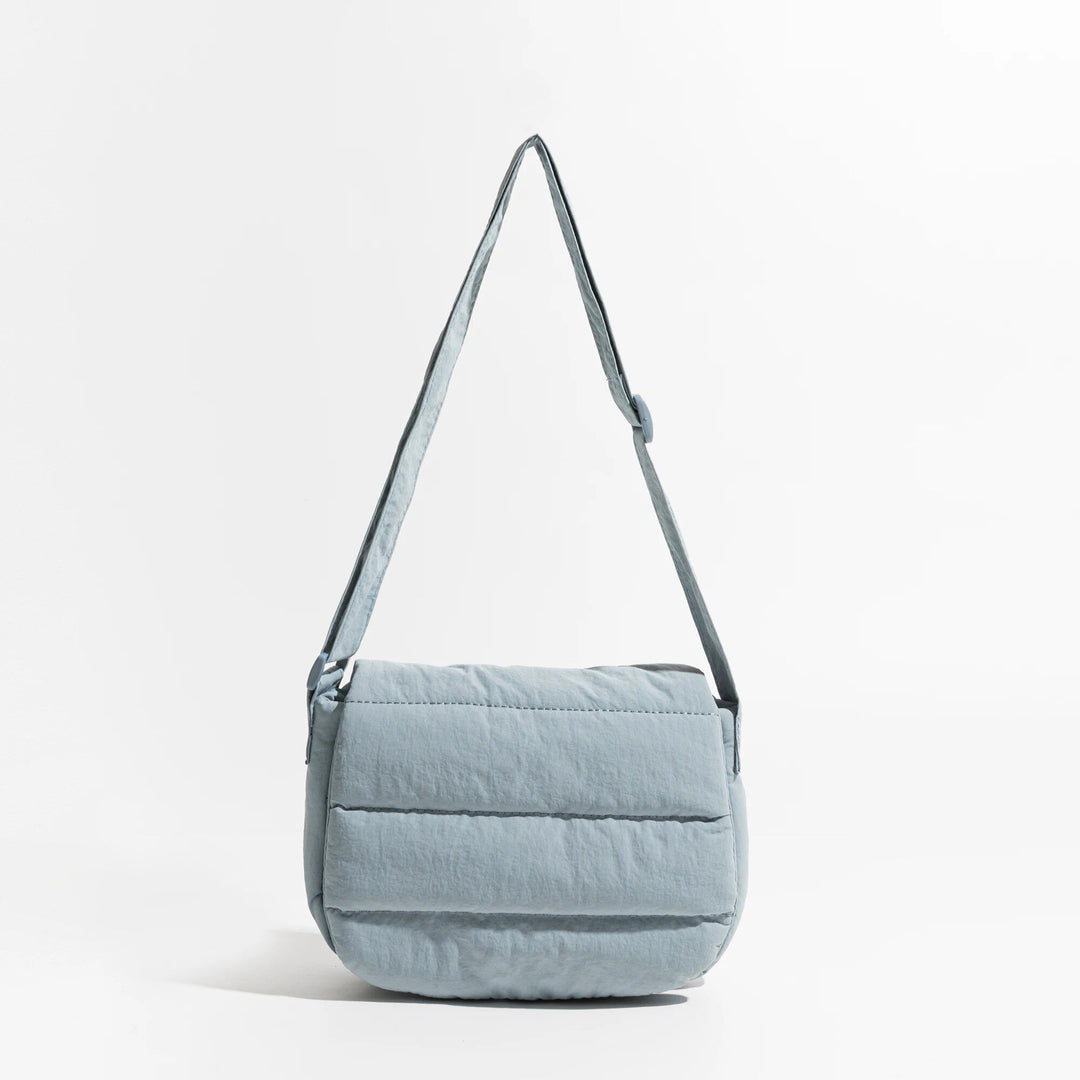 Soft Puffer Quilted Crossbody Purse with Zipper Pocket