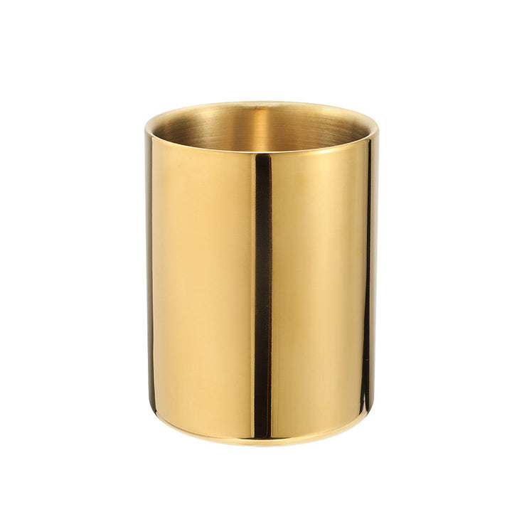 Gold Stainless Steel Pen Holder