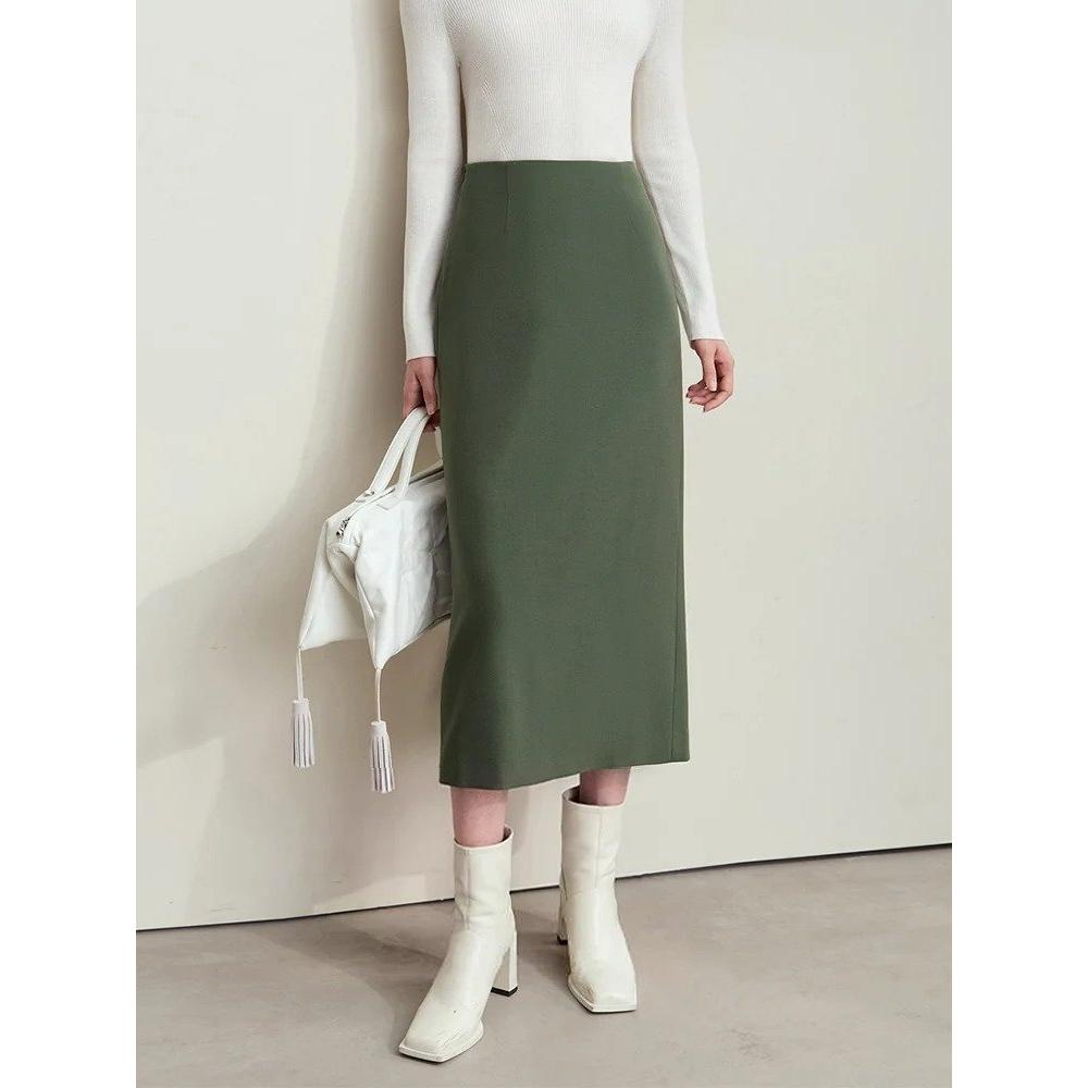 Women's Wool Pencil Skirt