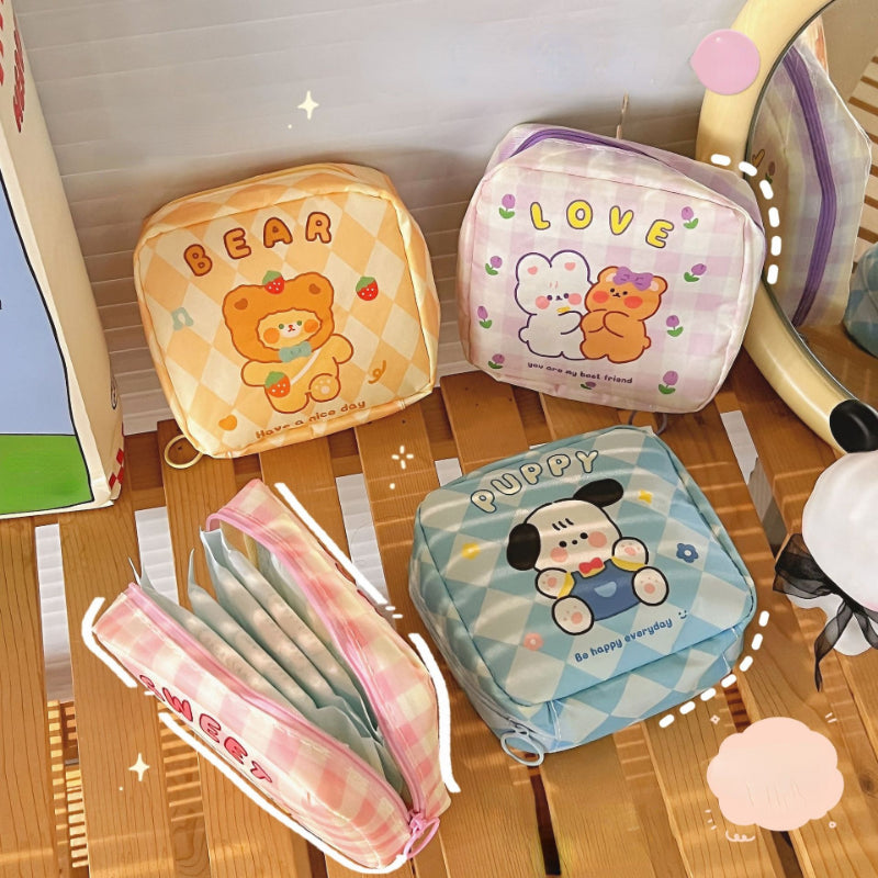 Women’s Mini Canvas Cosmetic Bag Set