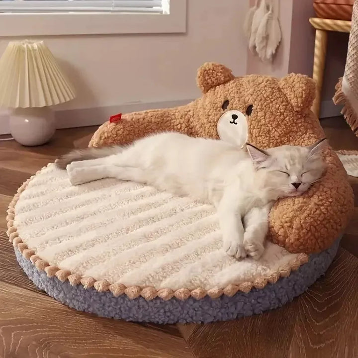 Cozy Bear-Shaped Cat Sofa Mat