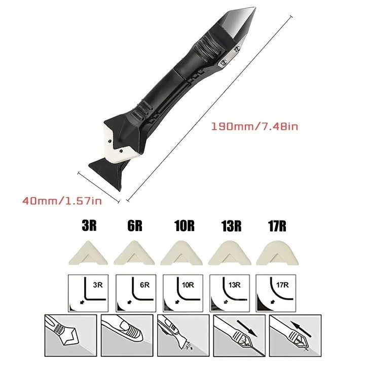 5-in-1 Silicone Sealant Scraper & Caulk Remover Tool Set