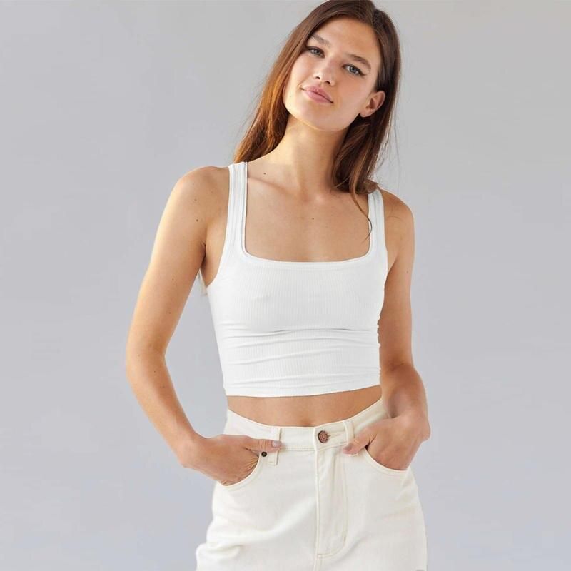 Chic Knitted Sleeveless Crop Top