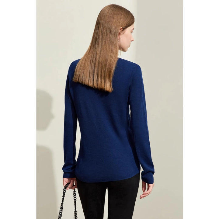 Minimalist Spring U-neck Slim-fit Casual Pullover