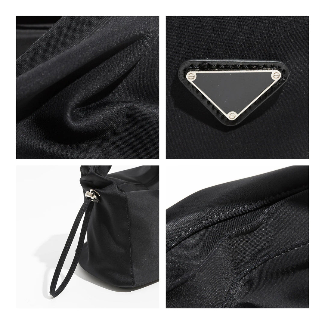 Luxury Nylon Tote Bag with Metal Chain