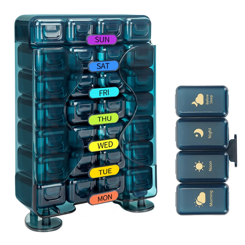 Weekly Pill Organizer with Drawer