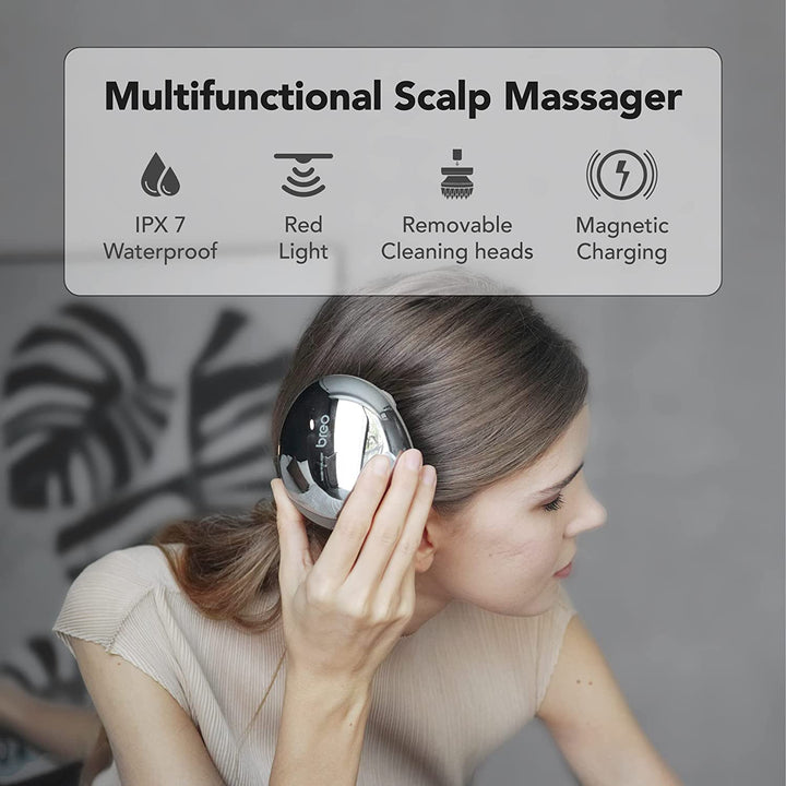 Portable Waterproof Scalp and Body Massager with Infrared Technology