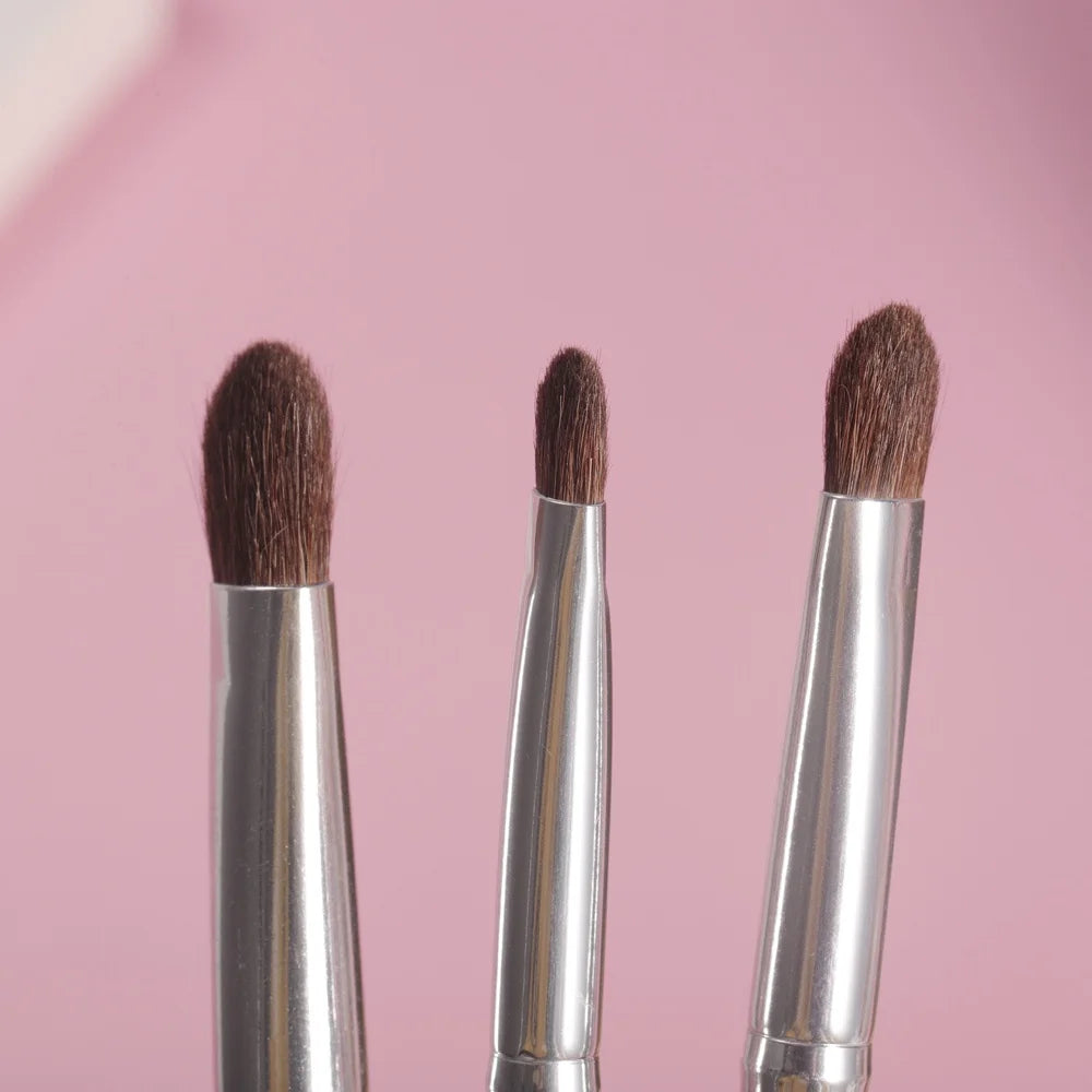 3-Piece Horse Hair Eye Makeup Brush Set