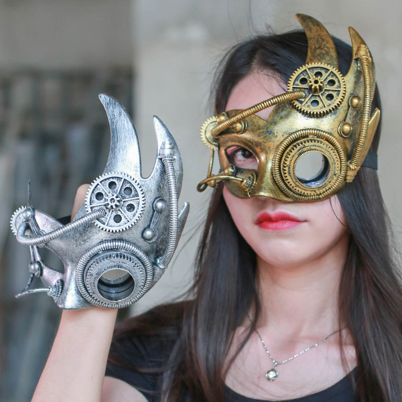 Mechanical Steampunk Retro Half Face Mask