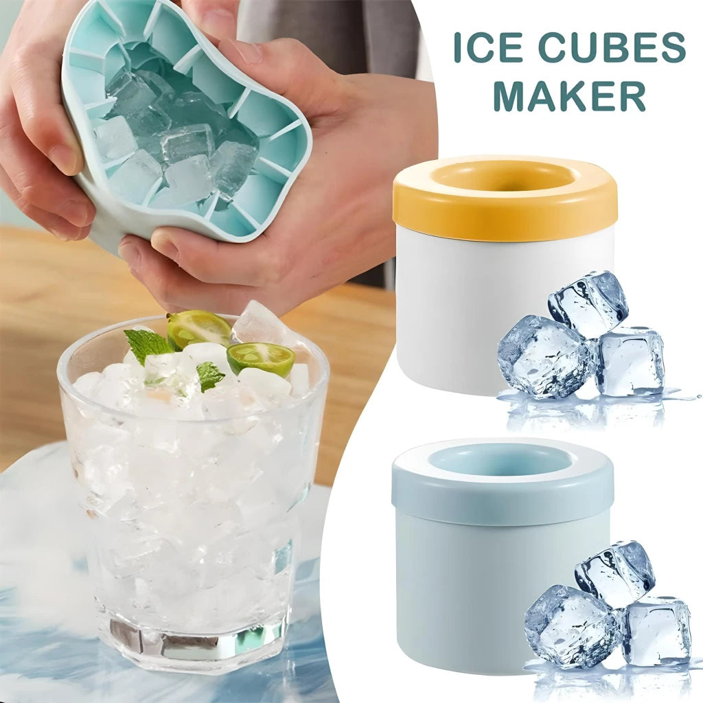 Compact Silicone Ice Cube Maker