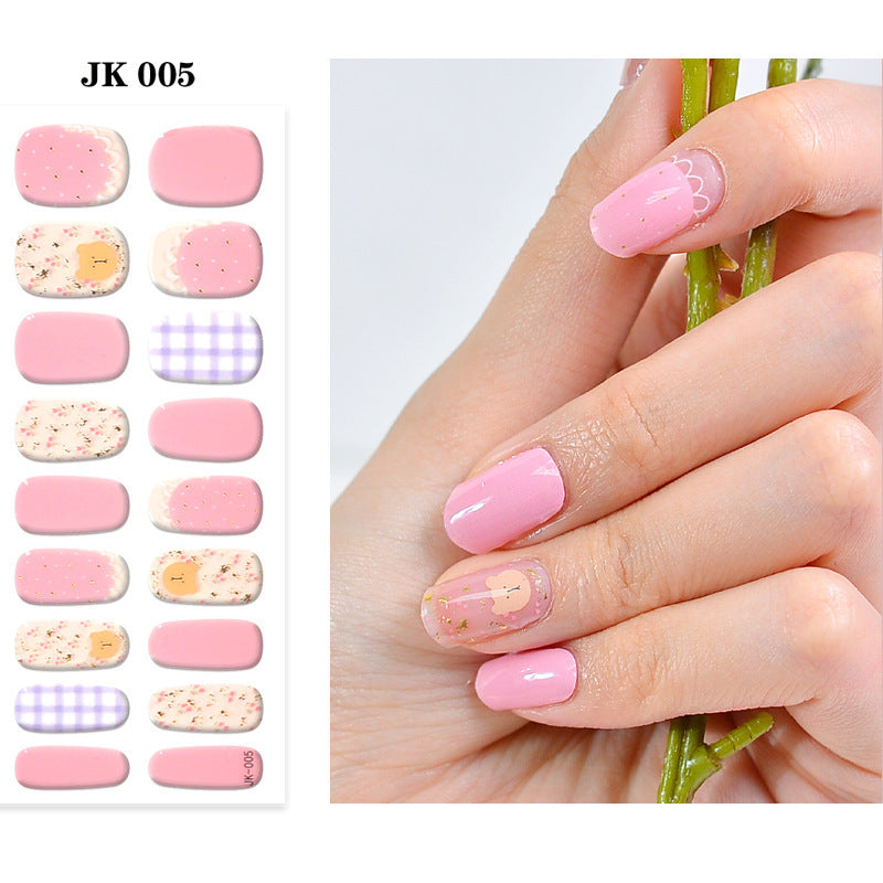 Pure Desire Wind Wear Nail Semi-baked UV Gel Nail Sticker Waterproof And Durable