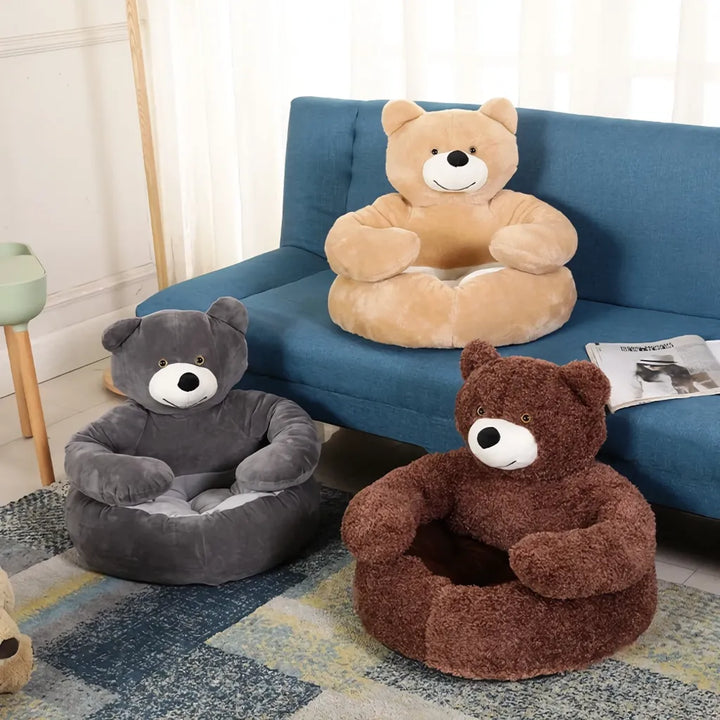 Plush Teddy Bear Pet Bed