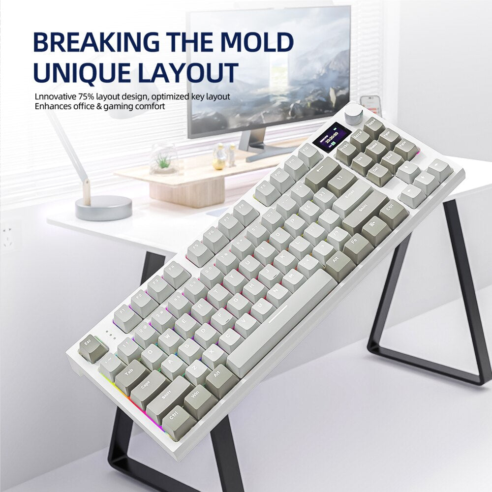 Wireless Hot-Swappable Mechanical Keyboard: Enhanced Typing & Gaming Experience