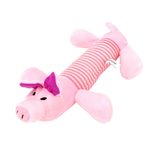 Durable Squeaky Plush Dog Toy for Teeth Cleaning and Play