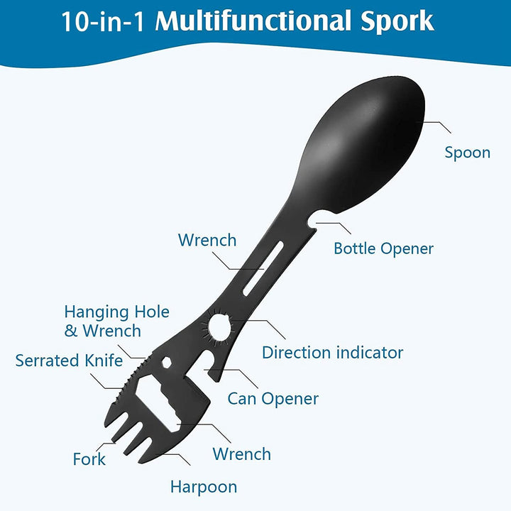10-in-1 Stainless Steel Camping Multi-Tool