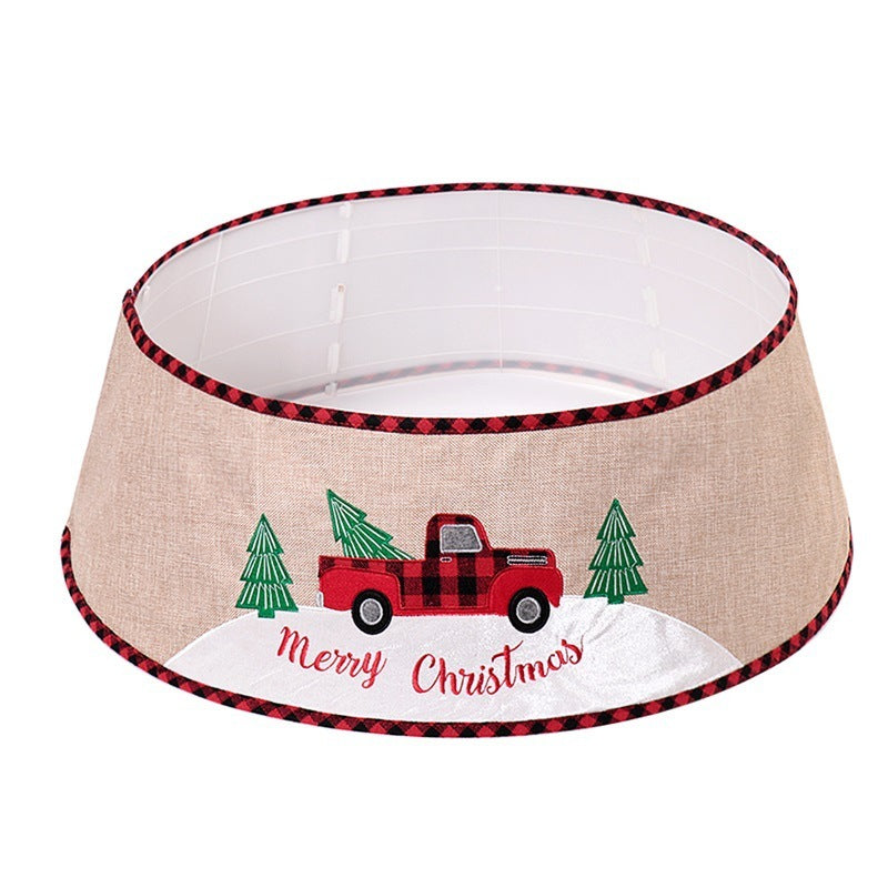 Fashion Simple Linen Car Snow Tree Skirt