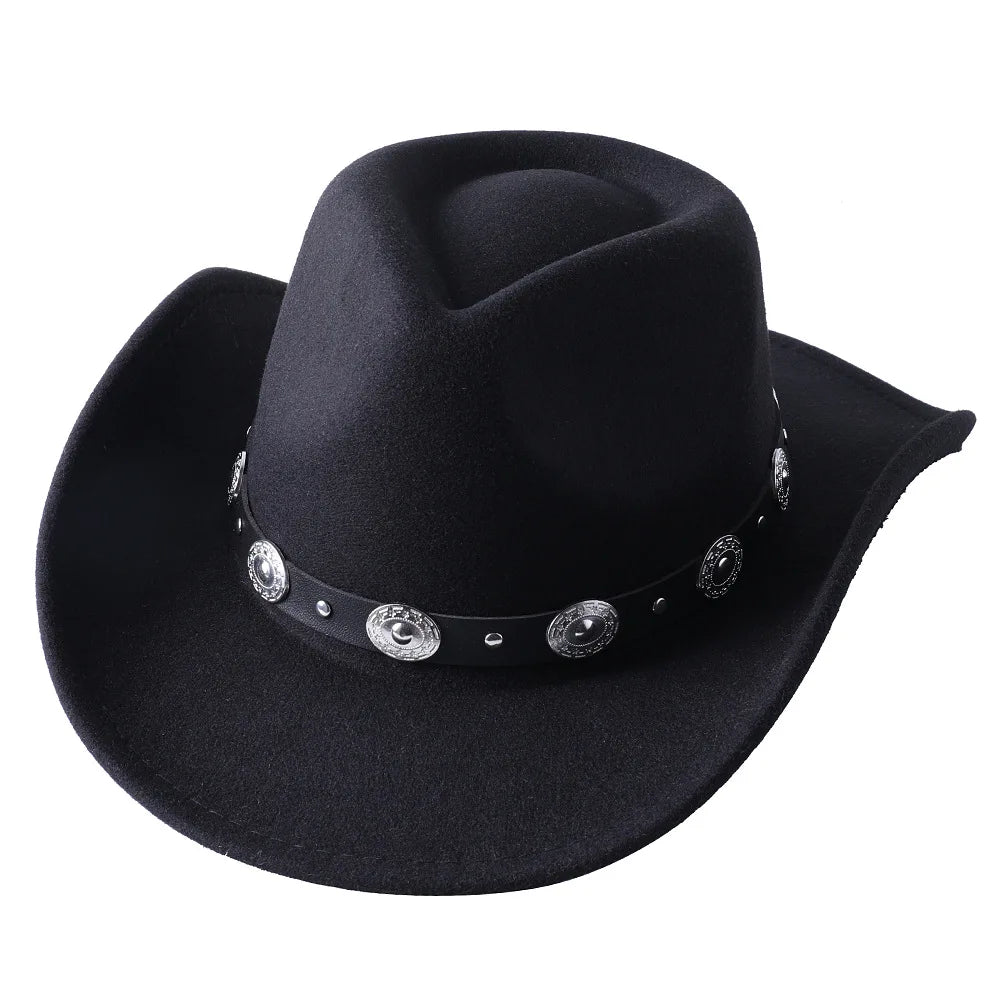 Thickened Unisex Cowboy Fedora Hat - Stylish Autumn & Winter Accessory