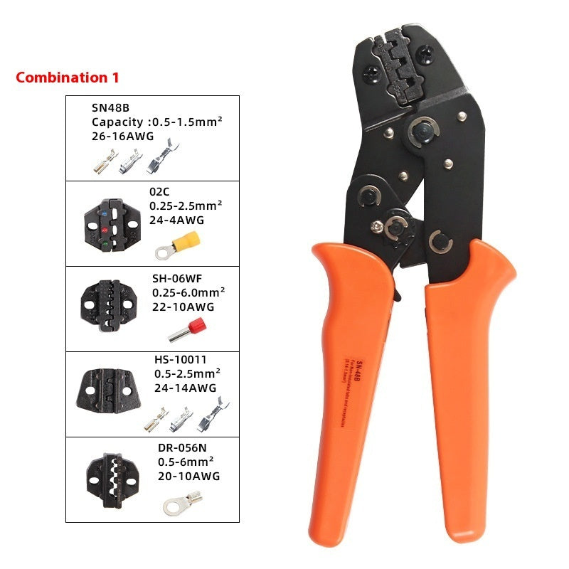 SN-48B Portable Multi-wrench Jaw Terminal Crimping Pliers Combination Suit