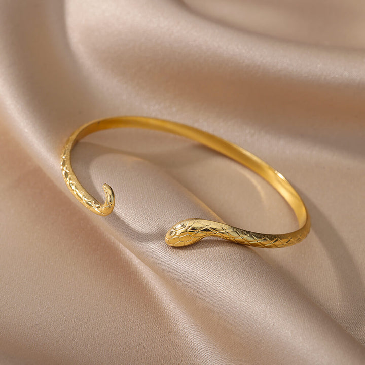 Gold Snake Bangle Bracelet for Women