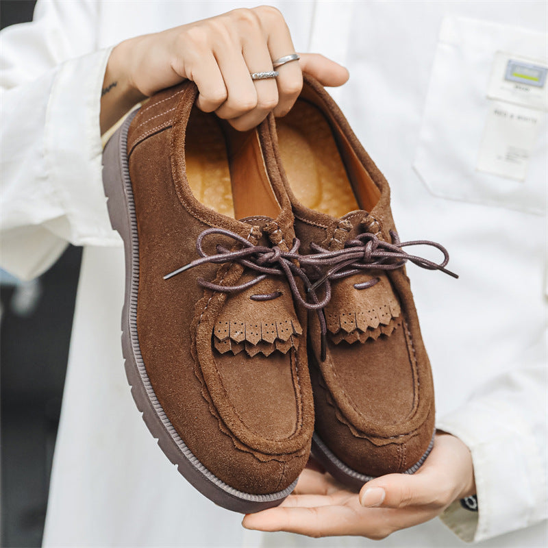 Men's Vintage Leather Suede Loafers