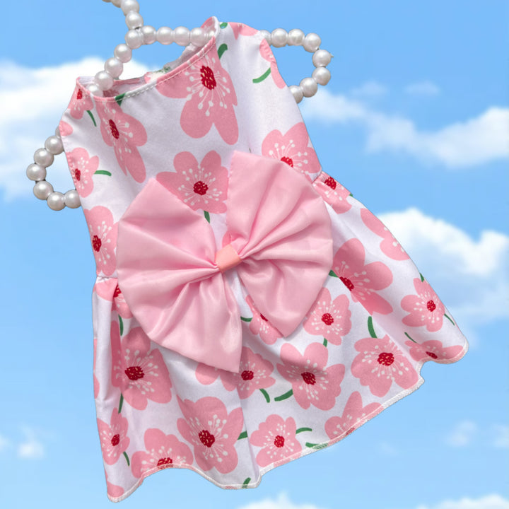 Spring Summer Bowknot Dog Dress