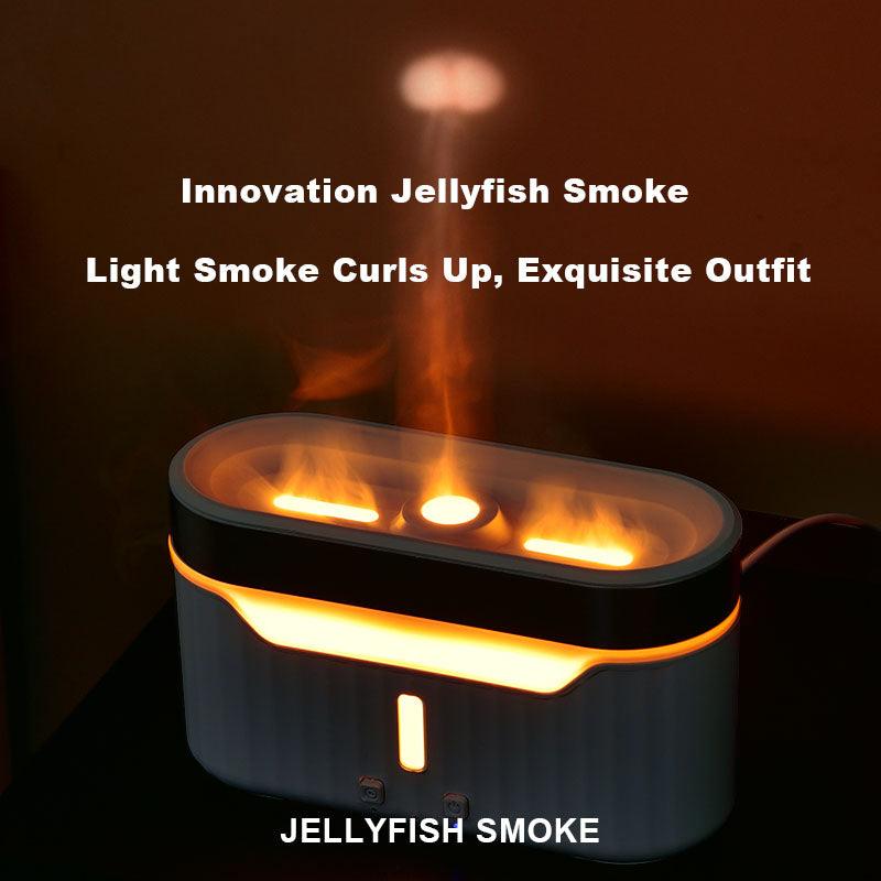 New Jellyfish Flame Humidifier Simulation Flame Aromatherapy Humidifier Jellyfish Fog Circle Atmosphere Lamp Humidifier - Trendha