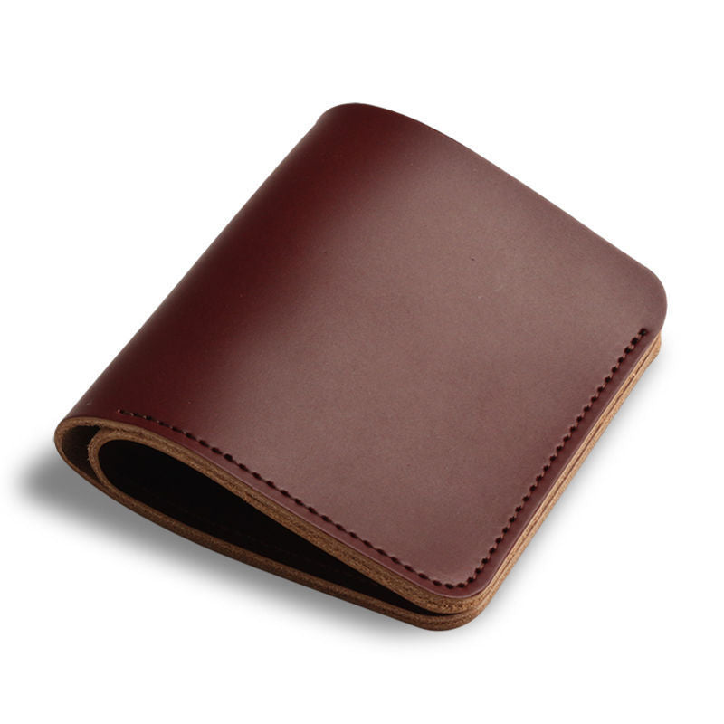 Men's Short Two-layer Leather Wallet