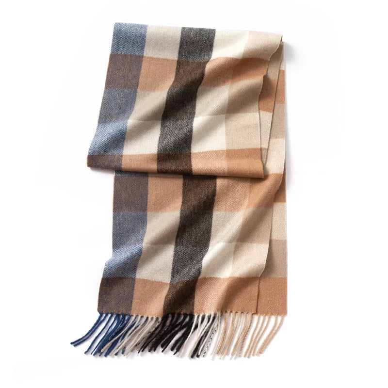 Luxury Cashmere Scarf with Tassels - Stylish Wrap and Shawl