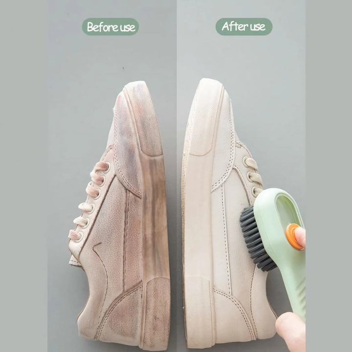 Multifunctional Soft-Bristled Shoe Brush with Long Handle