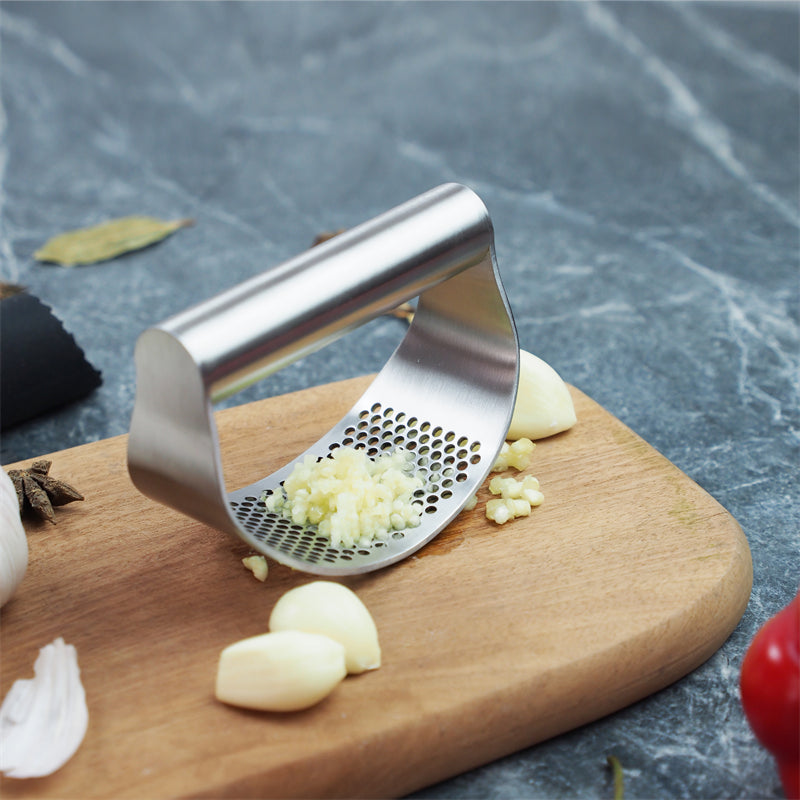 Stainless Steel Multi-function Garlic Press and Slicer
