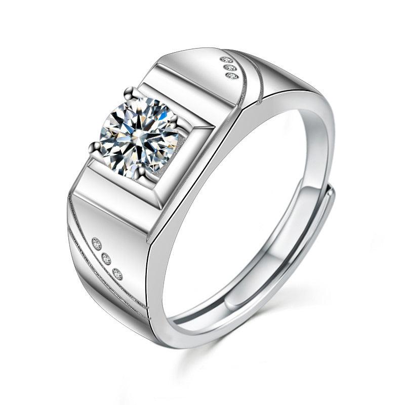 Euro-american 925 Sterling Silver Couple Ring - Trendha