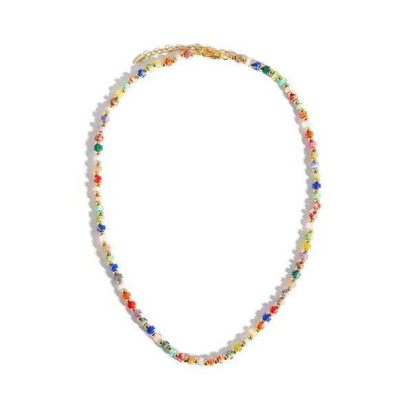 European And American Multi Gem Turquoise Shoushan Stone Necklace - Trendha