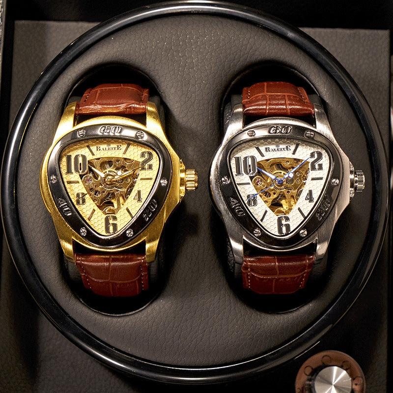 European And American Style Men's Fashion Casual Hollow Triangle Mechanical Watch - Trendha